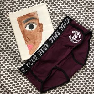 PINK Victoria's Secret Intimates & Sleepwear - NIP Victorias Secret Pink Maroon original boyshort PINK Victoria's Secret Intimates & Sleepwear - NIP Victorias Secret Pink Maroon original boyshort